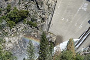 O'Shaughnessy Dam in the Hetch Hetchy reservoir: feeding San Francisco's electric grid with hydro-power since 1934.