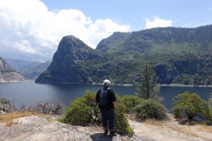 Taking in the Hetch Hetchy Reservoir.