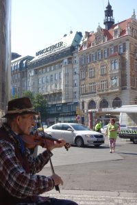 Street music amps up the old world charm.