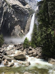 Lower Yosemite Falls, up close and personal after a quick one mile trail.