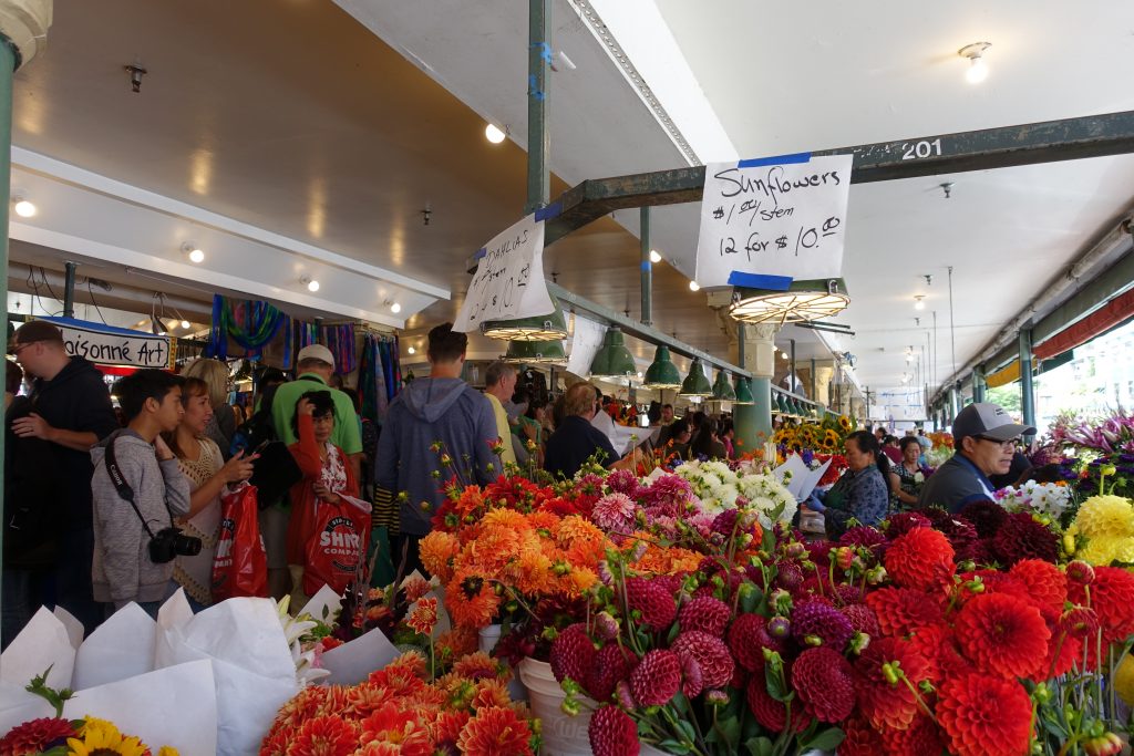 Hustle, bustle and natural beauty inside the public market.