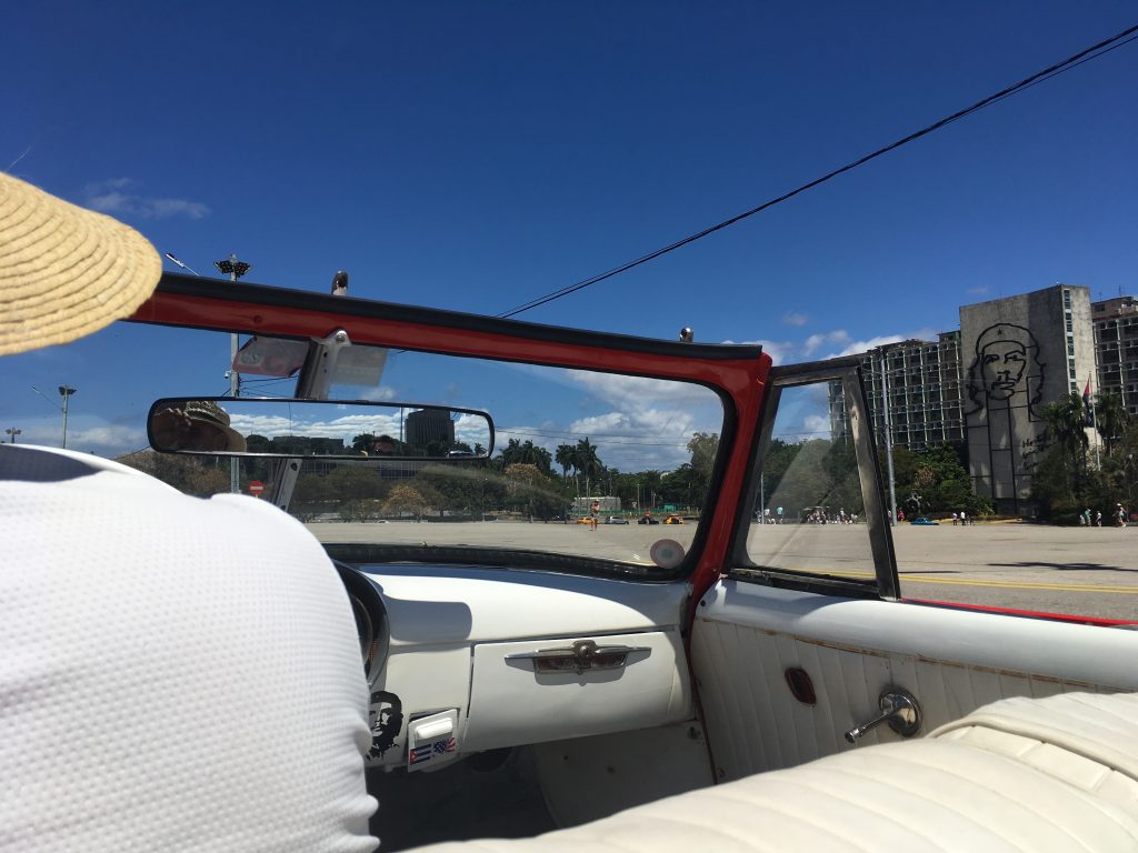 Luis in our 1952 classic convertible