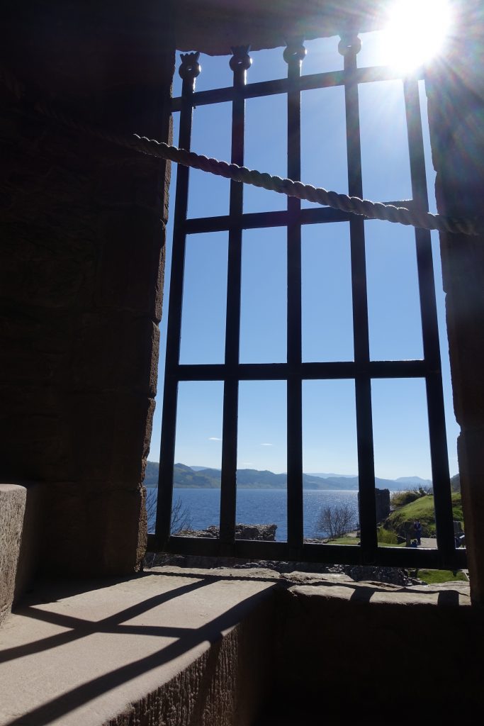 Captive view from inside Urquhart Castle