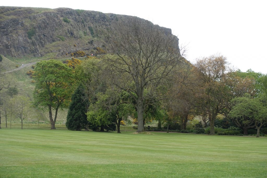 Arthur's Seat viewed from Holyroodhouse Palace