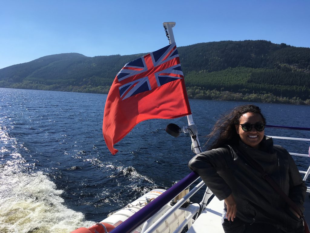 Skimming over Loch Ness