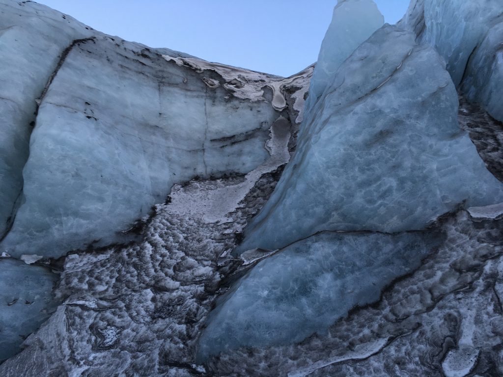 Intricate ice on Solheimajokull 