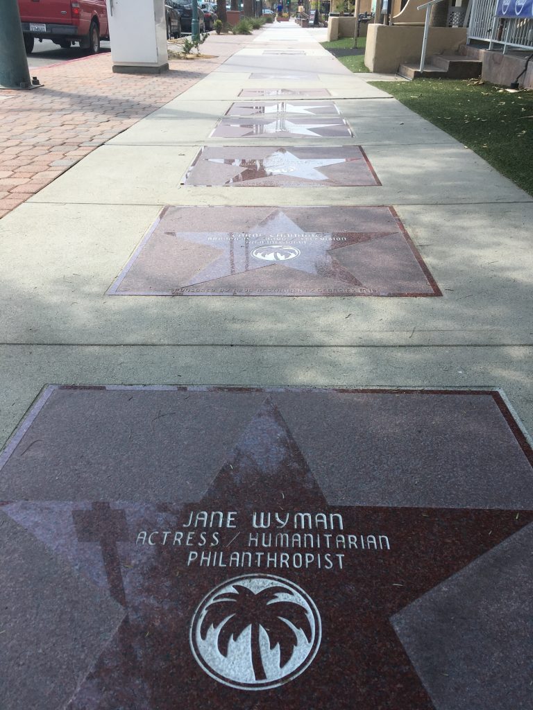 Walk of stars on Palm Canyon Dr.