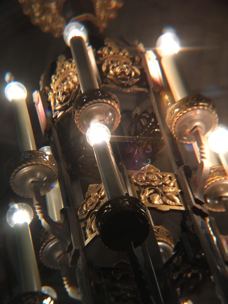 Chapel candelabras at Fourth Presbyterian