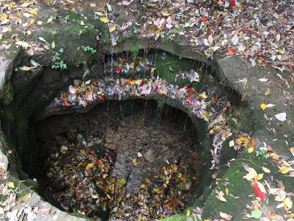 The eponymous spring at Lincoln's home Sinking Spring Farm