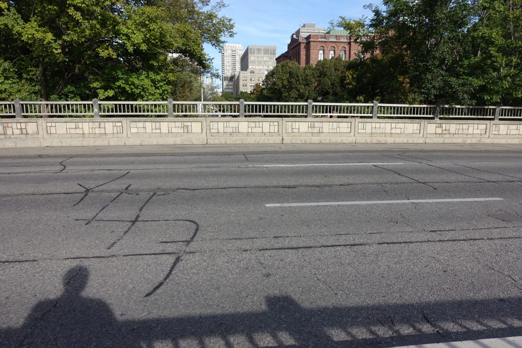 My shadow, myself near Ontario Legislative Building