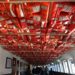 A mess of life jackets on the ferry across Toronto Harbor