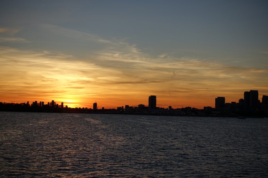 Sunset return from Toronto Islands